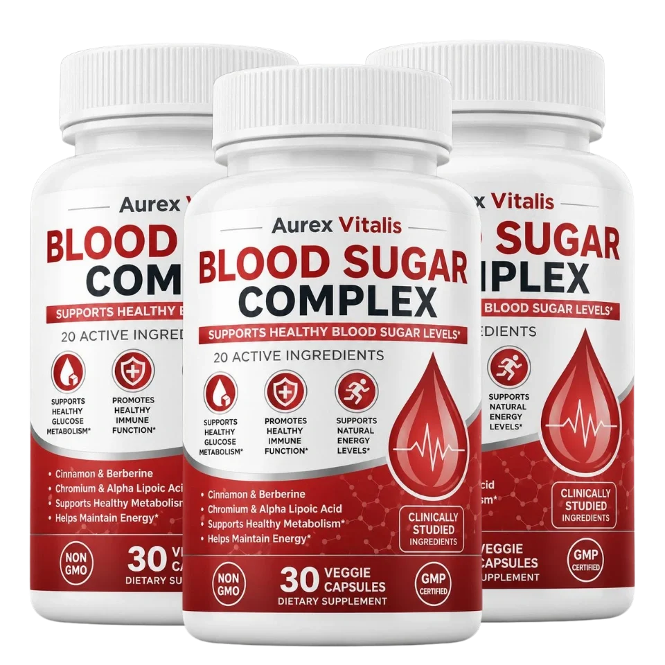 Aurex Vitalis Advanced Blood Sugar Support Formula Bottles